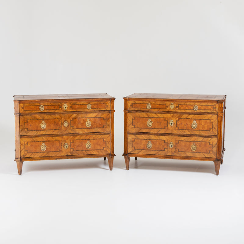 Pair of Louis XVI Chests of Drawers, Northern Italy, around 1780