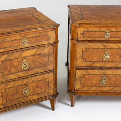 Pair of Louis XVI Chests of Drawers, Northern Italy, around 1780