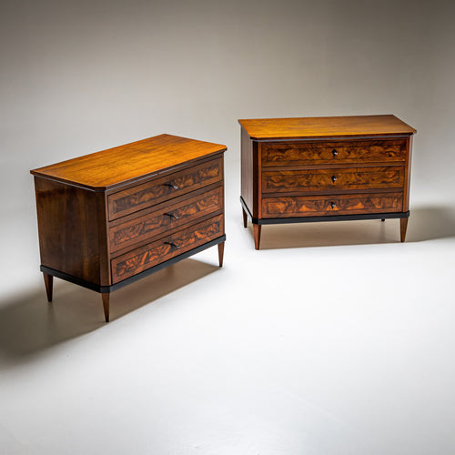 Pair of Biedermeier Chests of Drawers, Italy, 19th Century