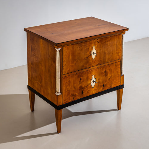 Small Chest of Drawers with Marble Columns, Southern Germany, circa 1810–1820