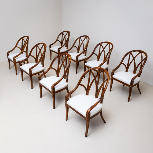 Set of eight armchairs, attributed to Maison Jansen, France, circa 1940