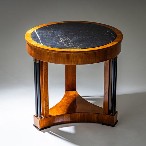 Biedermeier Side Table with Marble Top, Circa 1820