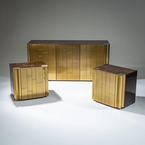 Pair of Bedside Cabinets by Luciano Frigerio for Frigerio di Desio, Italy, 1970s