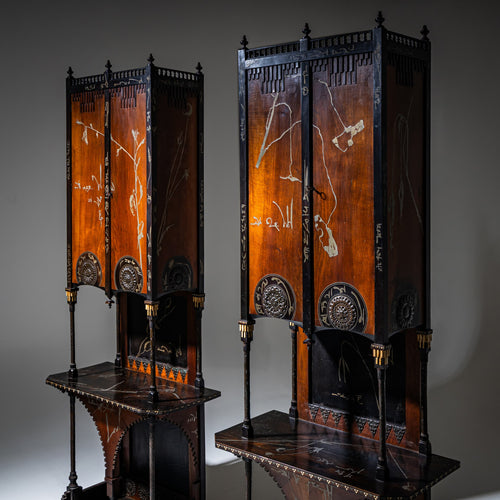 Carlo Bugatti (1856–1940), Two Cabinets, Italy, circa 1890/1900