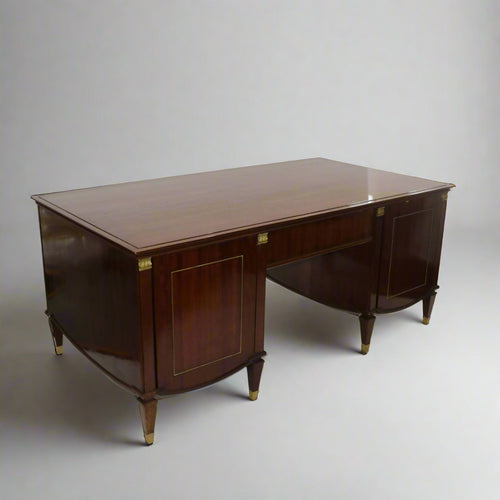 DE COENE FRÈRES Neoclassical Mahogany Desk Belgium 1940