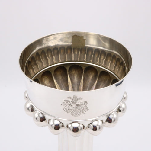 Art Deco Period WollenWeber Silver Vase Austria circa 1930