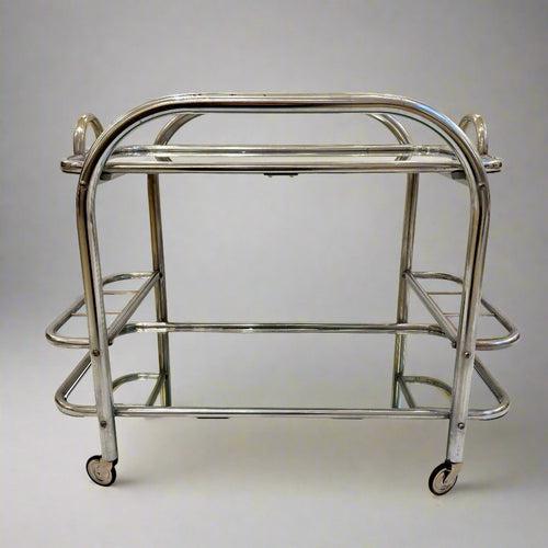 Art Deco Bar Cart Designed by Robert Mallet-Stevens, France 1930's