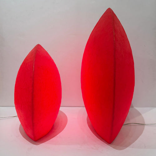 Set of Two Illuminated Elliptical "EGGO" Table Lamps designed by Monica Lipkin for Elmar Flototto, Belgium, 2000's
