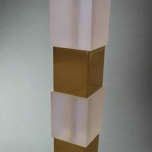 Mid century Modern Lucite Brass Floor Lamp USA 1950