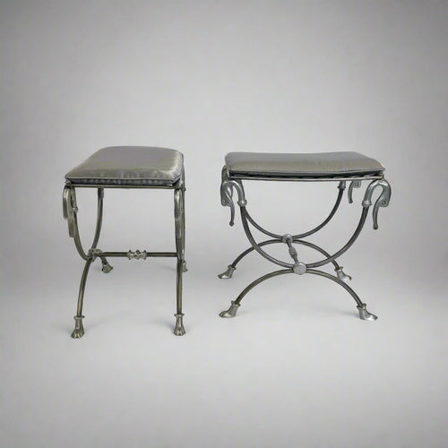 Pair of Cast Iron Stools