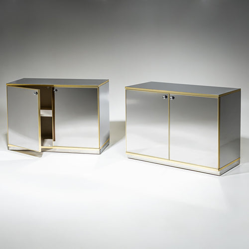 Pair of Hollywood Regency Sideboards, Italy, 1970s