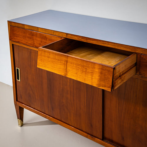 Sideboard with Blue Formica Top, Italy, Mid-20th Century