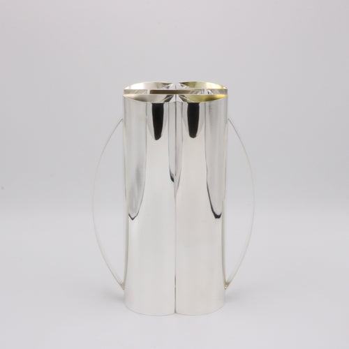 Pair of Sterling Silver Interlocking Carafes