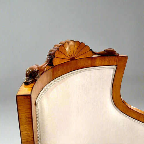 Fine Pair of Biedermeier Armchairs, Italy, 1827