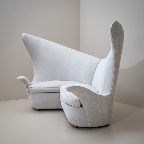 Sculptural Sofa by Renzo Zavanella (1900-1988), Italy, 1950s