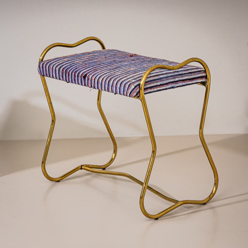 Pair of Brass Stools, Italy 1950s