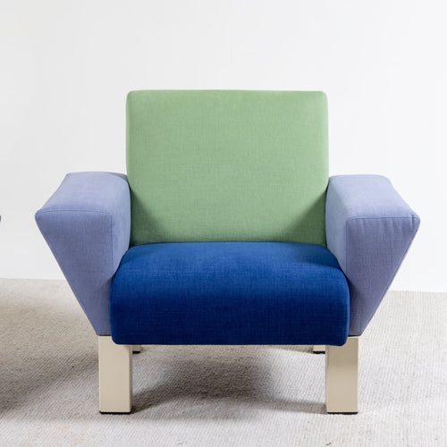 Pair of lounge chairs, model "Westside" by Ettore Sottsass for Knoll, Italy 1982