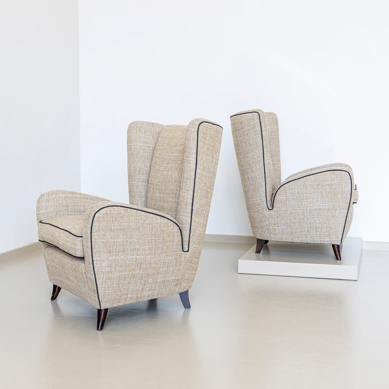 Pair of Lounge Chairs in the style of Paolo Buffa, Italy 1940s