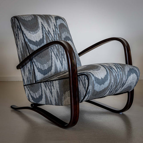 Pair of H-269 Lounge Chairs by Jindřich Halabala, Czech Republic 1930s