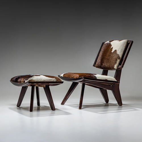 Paul László Lounge Chair with Ottoman, Glenn of California, USA, 1950s