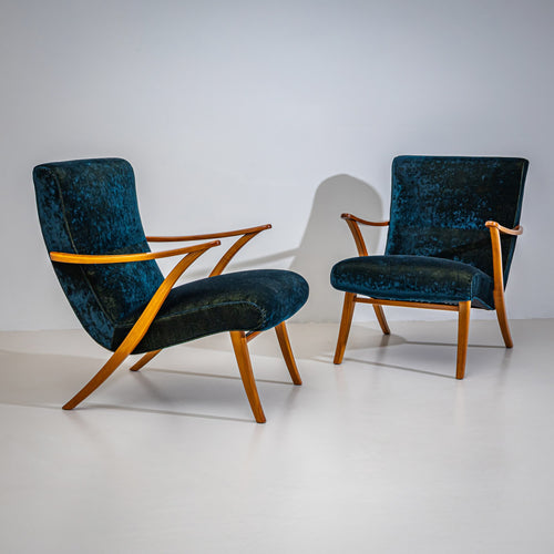 Pair of Lounge Chairs, Czechia, Mid-20th Century