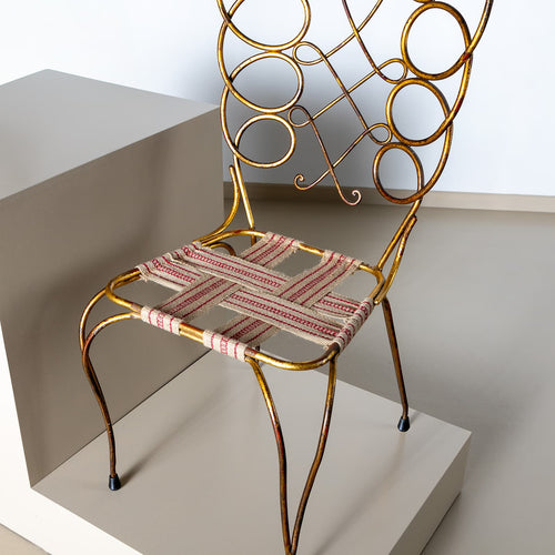 Single Metal Side Chair by Gio Ponti for Casa e Gardino, Italy 1950s