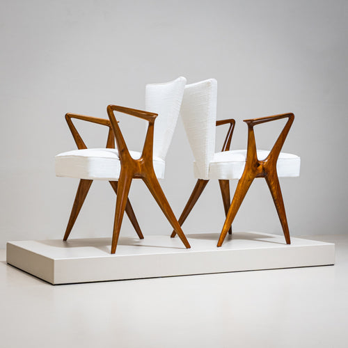 Set of Four Armchairs, Italy, 1950s