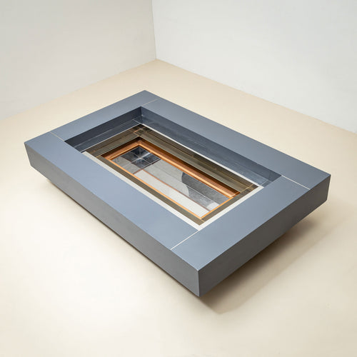 Rectangular Coffee Table, attributed to Alain Delon for Maison Jansen, France, 1970s
