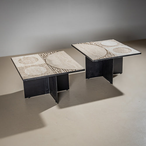 Double Coffee Table attributed to Grupo NP2, Nerone e Patuzzi, Italy, 1970s