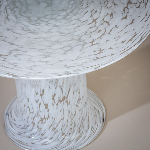 White Murano Glass Side Table by Fratelli Toso, Italy, 2nd Half 20th Century