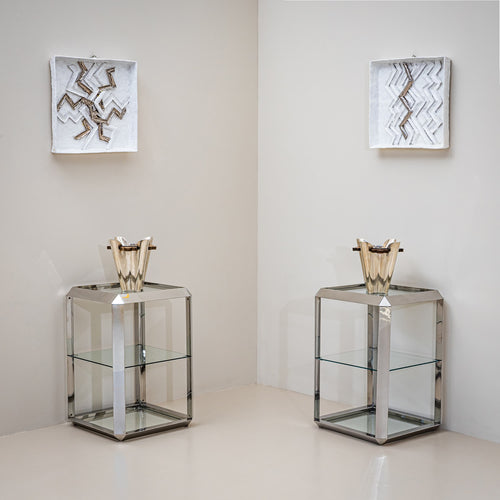Pair of P800 Side Tables by Alberto Rosselli for Saporiti, Italy, 1970s