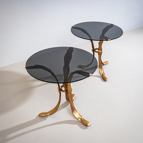 Pair of Hollywood Regency Side Tables, probably Italy, 1960s