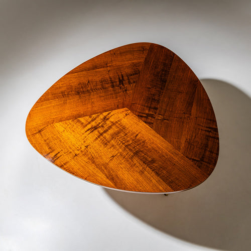 Table in Wood and Brass, Italy, 1950s