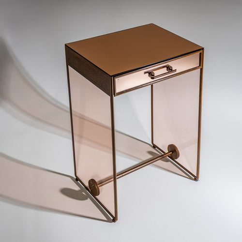 Small Desk with Glass Sides, Italy, Mid-20th Century