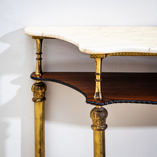 Wall Console with Onyx Top, Italy, Mid-20th Century