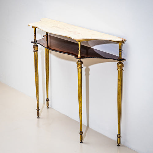 Wall Console with Onyx Top, Italy, Mid-20th Century