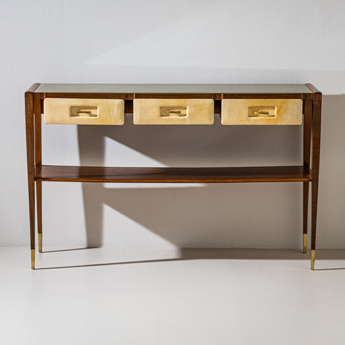 Wall Console with Parchment, Attributed to Gio Ponti for Mobilificio Dassi, Italy, 1940s