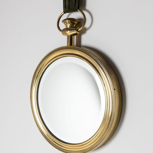Pocket Watch Wall Mirror in the style of Piero Fornasetti, Italy, 1950s