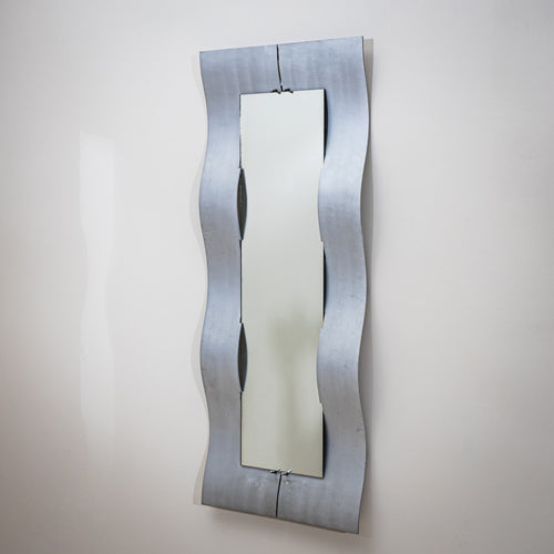 Pair of “Wave” Wall Mirrors by Lorenzo Burchiellaro (1933–2017), Italy, 1970s