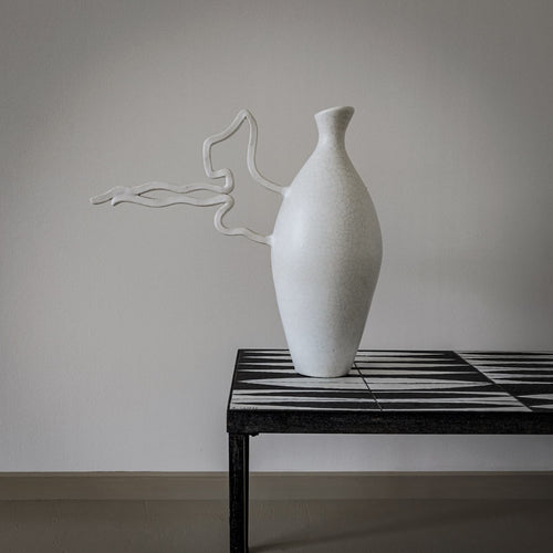 White Ceramic Vase by Poemu, France 2023