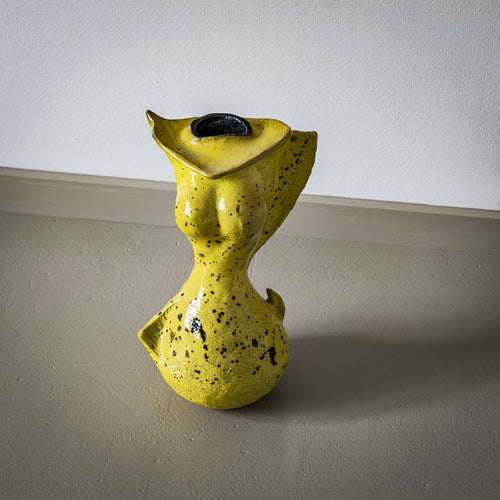 Yellow Ceramic Vase by Poemu, France 2023
