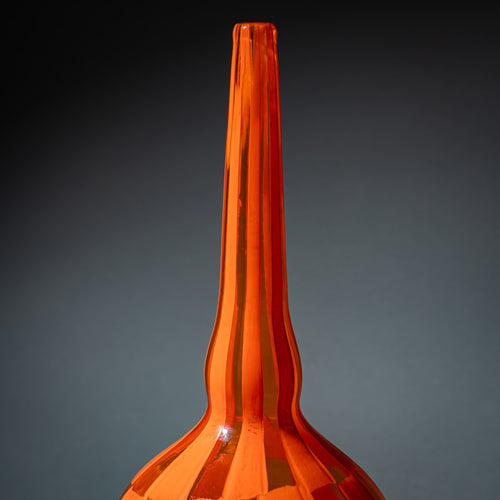 Orange Murano Glass Vase by Barovier & Toso, Edition 1/1, dated 1981