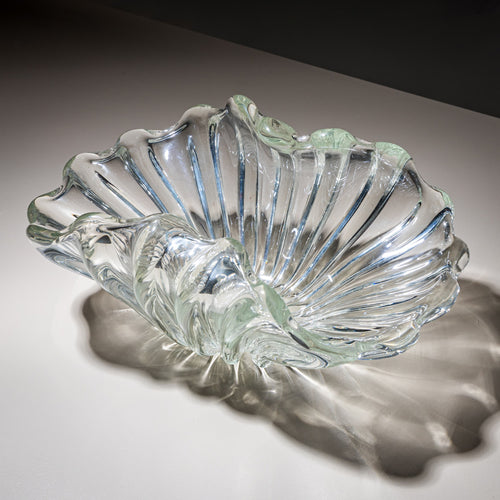 Flower-Shaped Glass Bowl, attributed to Seguso Vetri d’Arte, Italy, Mid-20th Century