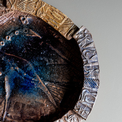 Ceramic Plate, attributed to Fiorese Amedeo (born 1939), Italy 1970s
