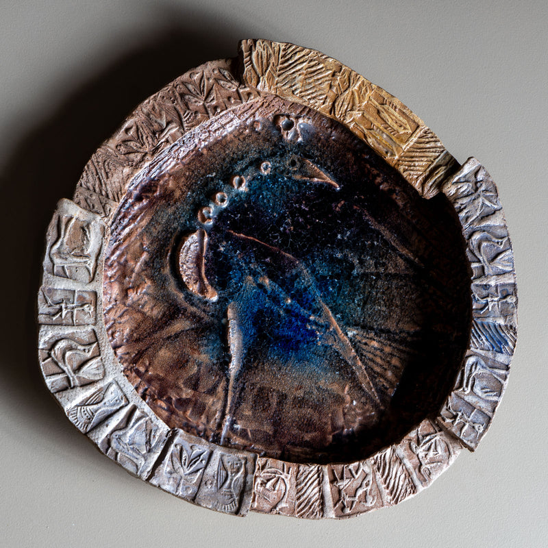 Ceramic Plate, attributed to Fiorese Amedeo (born 1939), Italy 1970s