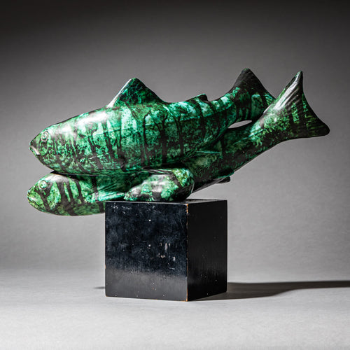 Ceramic Trout with Enameled Surface, Italy, Mid-20th Century