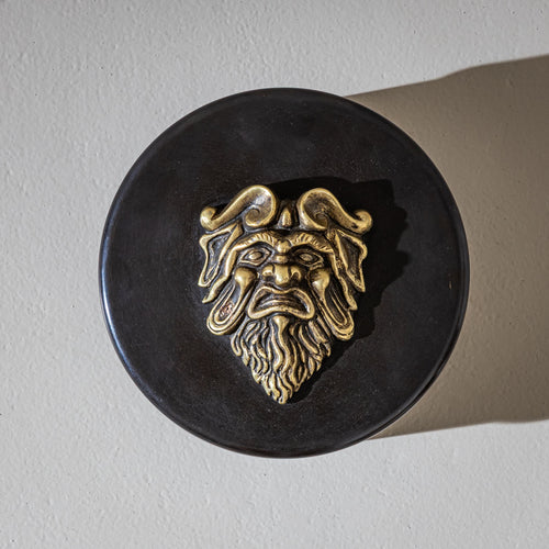 Box with Grotesque Decoration, Handmade in Italy, Mid-20th Century