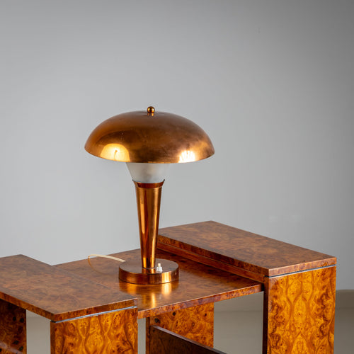 Art Deco "Mushroom" Copper Table Lamp, around 1920/30