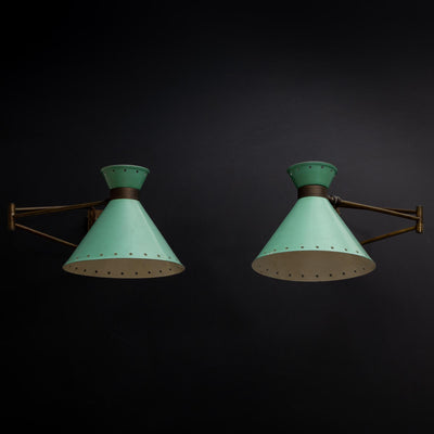 Pair of Articulated Wall Lights , France 1950's