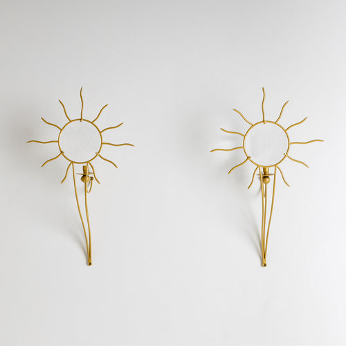 Pair of André Dubreuil (*1951) ‘Soleil’ Wall Appliqués, France, designed in 1987